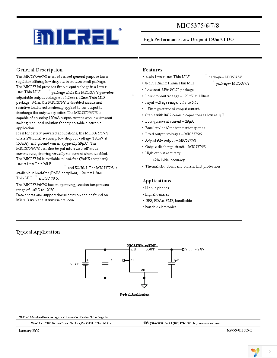 MIC5377YC5 TR Page 1